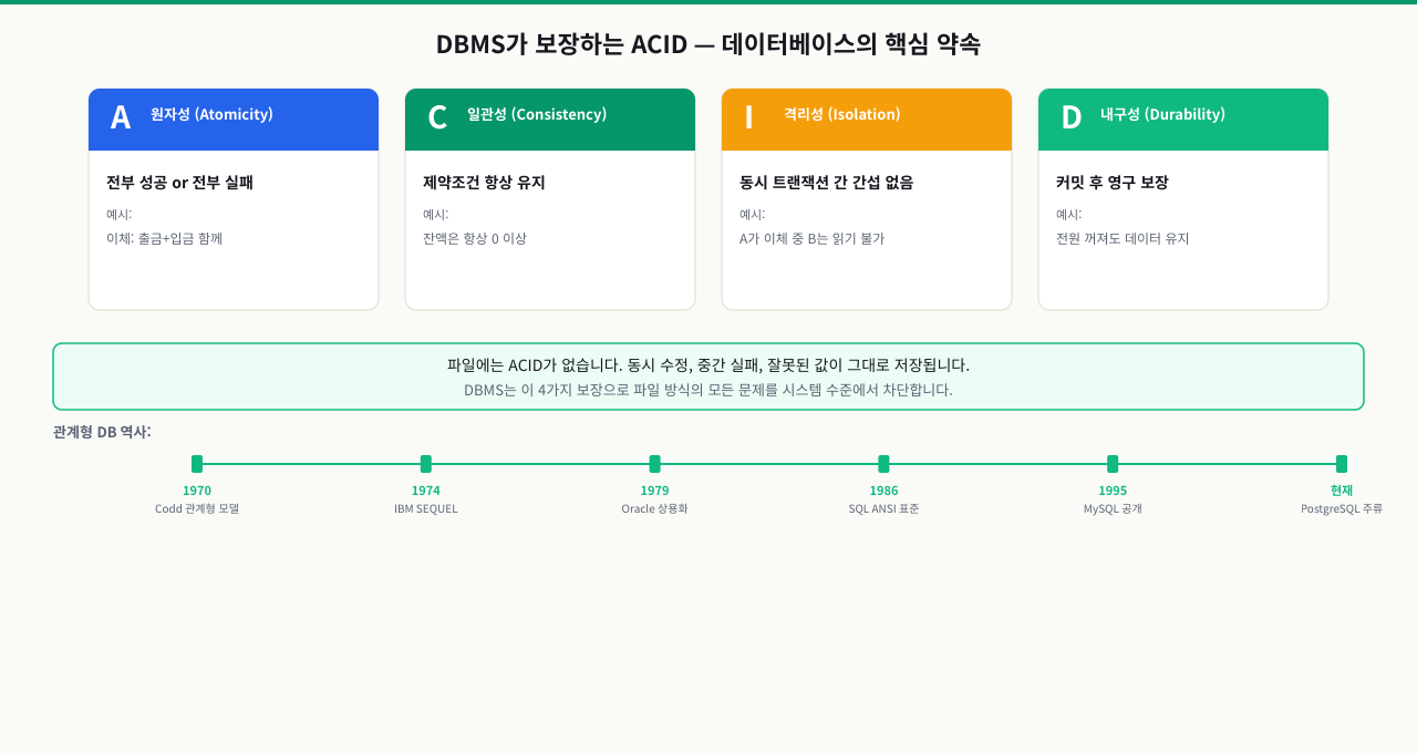 파일 저장의 한계 — 왜 엑셀과 CSV는 실무에 부족한가