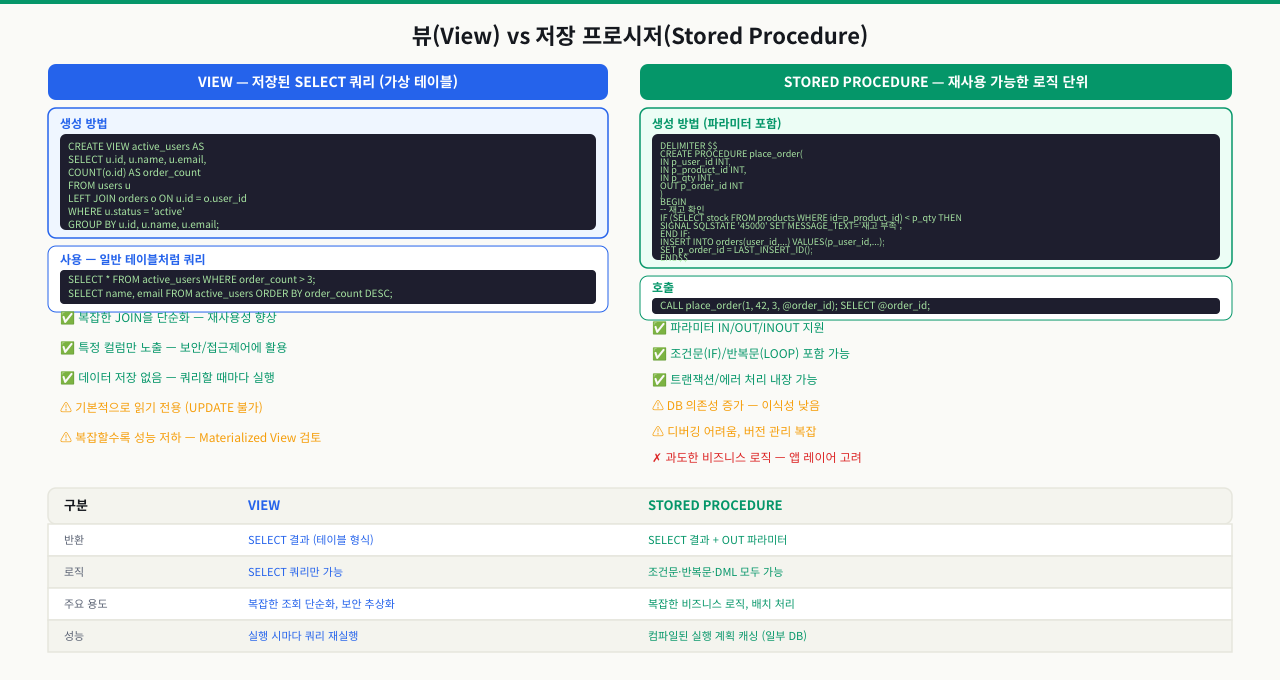 View vs Materialized View — 조회 추상화의 두 가지 방식
