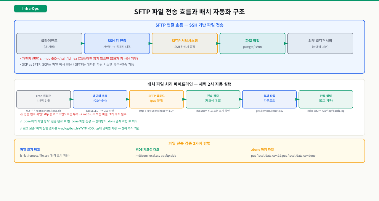 SFTP vs SCP vs rsync — 언제 무엇을 쓰나